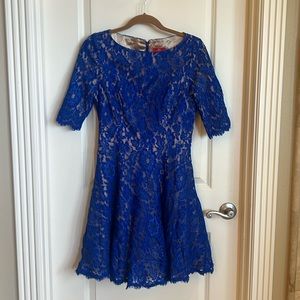 ML Monique Lhuillier Blue Dress Size 8